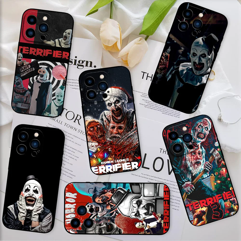 Classic Film T-Terrifiers 3 Terror For iPhone 11 12 13 14 15 16 Pro Max Plus Black Soft Case Shell