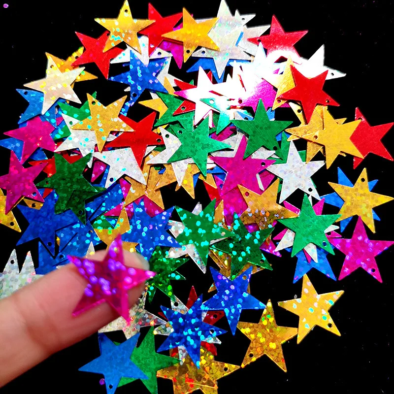10g Multicolor Sequins Star Sparkling Spangle Paillette Sewing DIY Accessories Wedding Craft Decorations 19x19mm CP0808