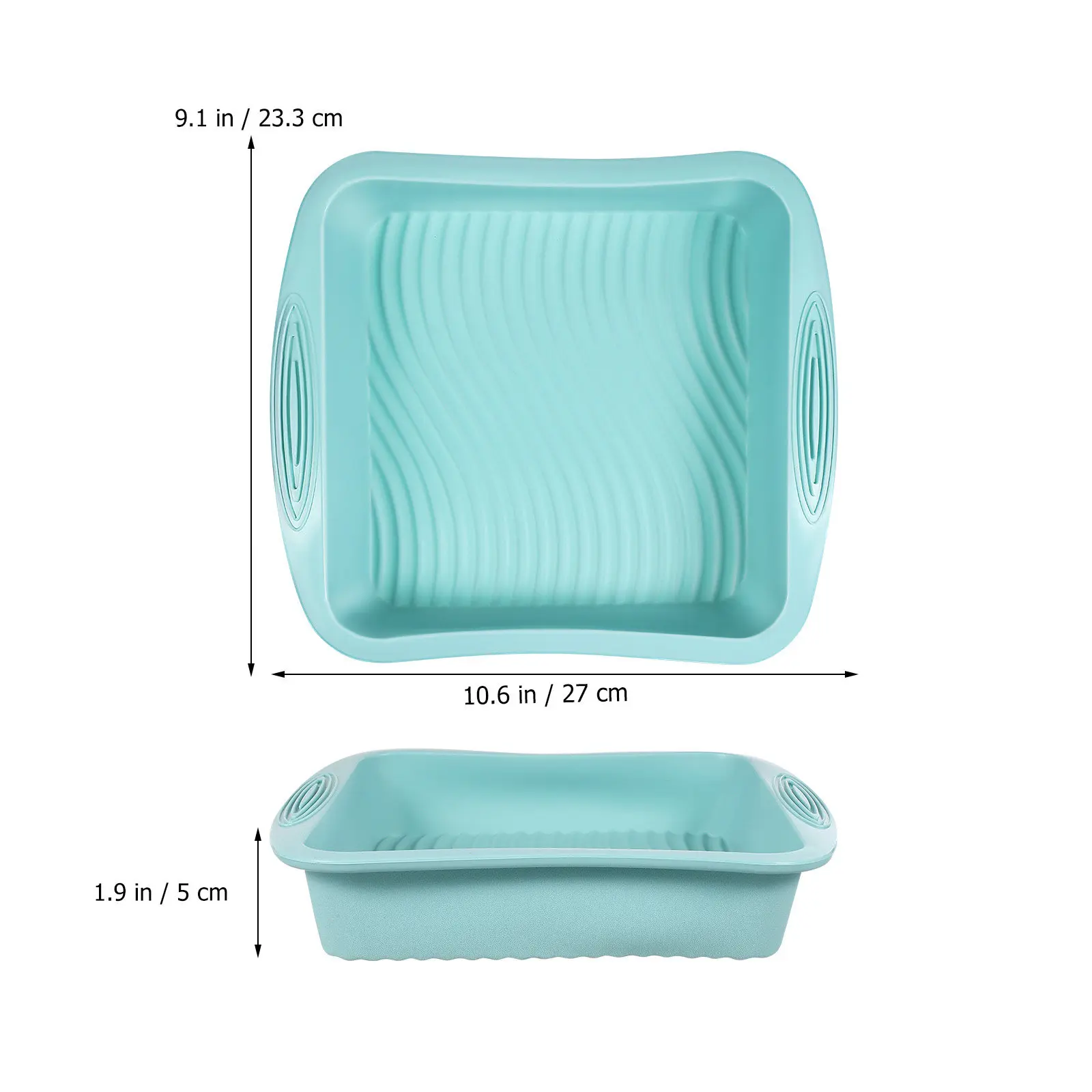 Square Silicone Baking Pan Cake Tin Non Stick Flexible Heat Resistant Easy Release Baking Dish for Cakes Brownies Bars Toast