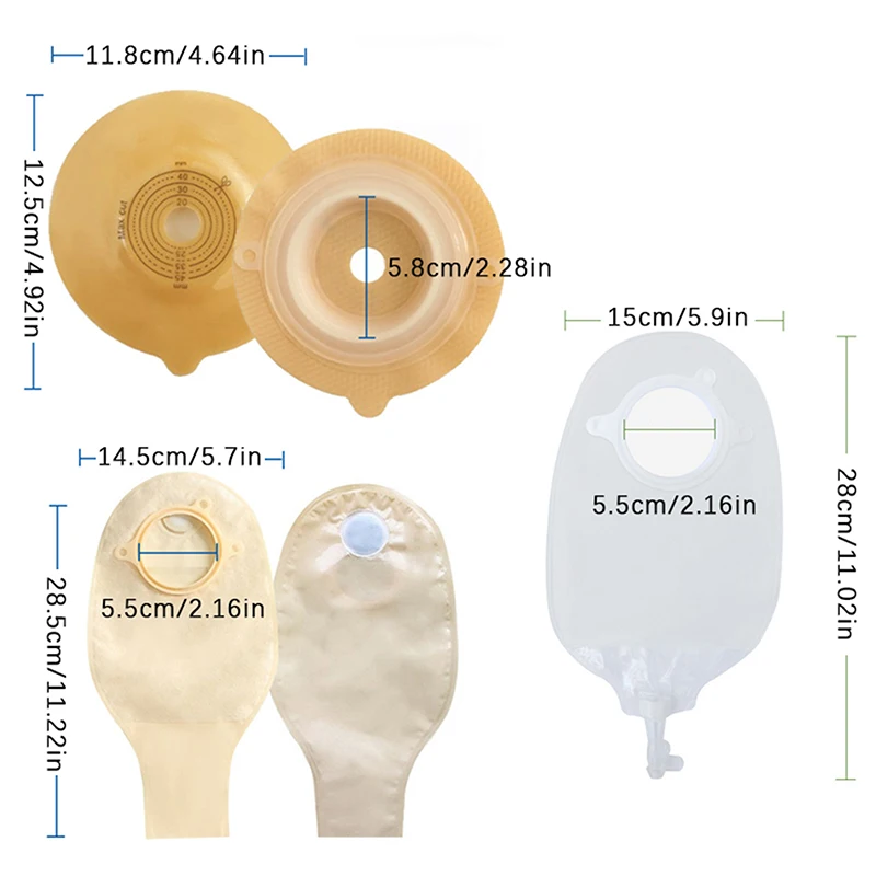 Colostomy Bags Baseplates Hydrocolloid Stoma Care Durable Skin Barriers Ostomy Plates