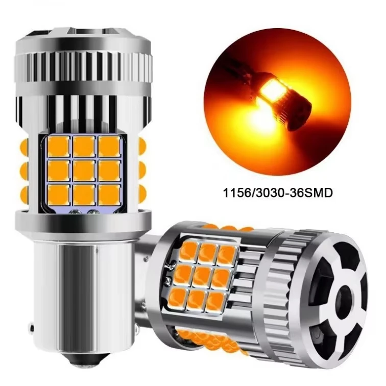 FOR DC12-24V T20 Led Signal Lamp 1156 BA15S P21W BAU15S 1157 BA15D 7440 7443 LED 30W 3030 36smd No Error Led Turn Signal Light