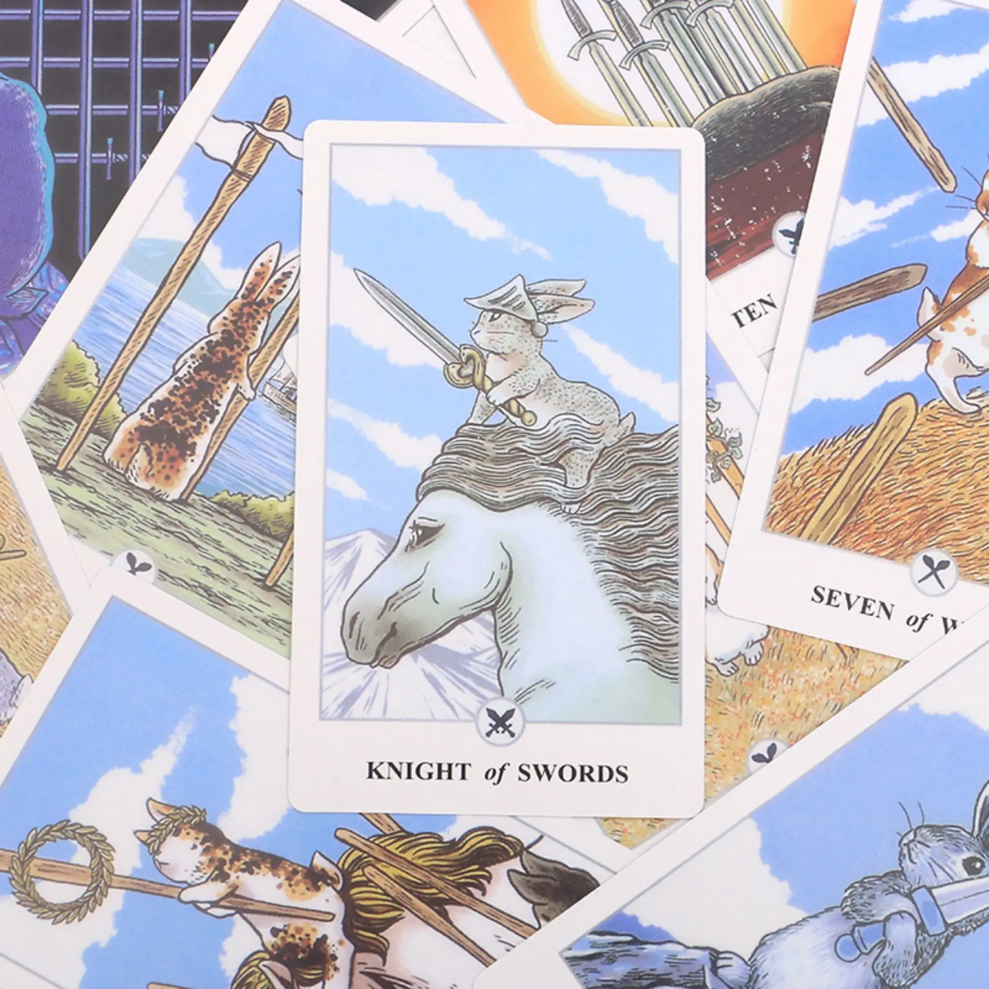 كامل الإنجليزية التارو 12*7 سم Lunalapin أرنب التارو سطح السفينة لعبة بطاقات التارو مع دليل الورق لألعاب دليل الانتظار