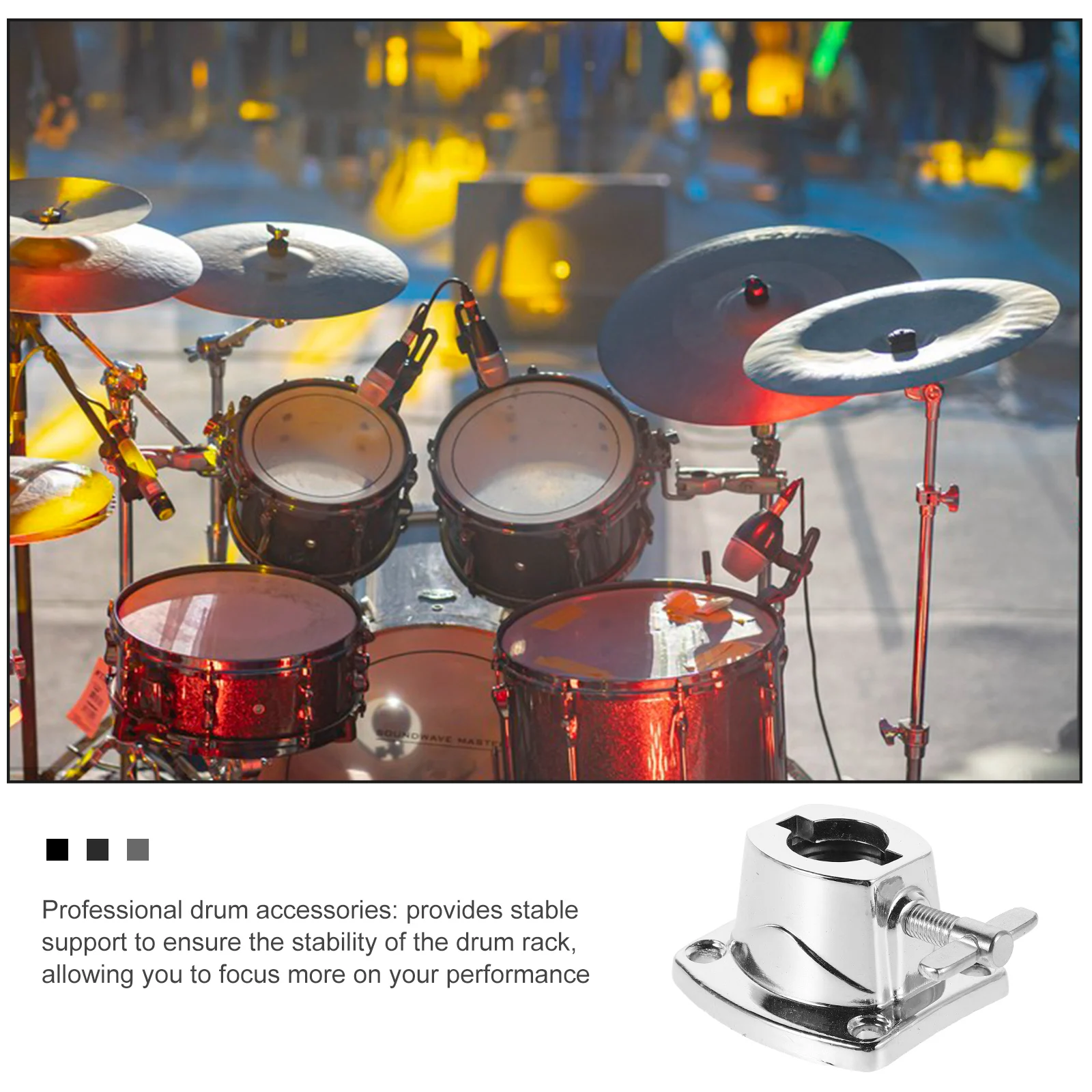 

2pcs Stand Base Plate For Cymbal Mounting Metal Rack Brackets Adjustable Space-Saving Hardware Universal Cymbal Arm Clamp Floor