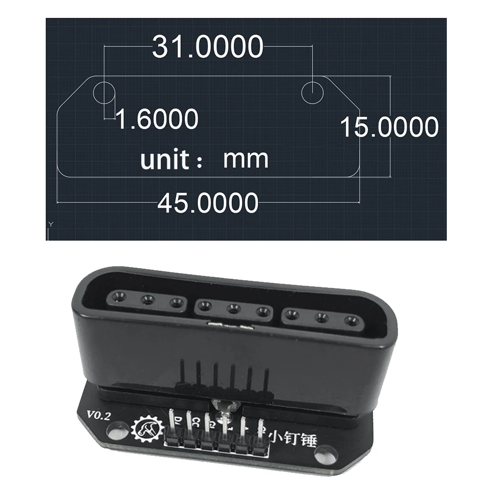 Nuevo 2 uds para PS2 PS3 placa adaptadora de mango controlador inalámbrico placa adaptadora de mango Robot coche inteligente STM32 para Arduino 51