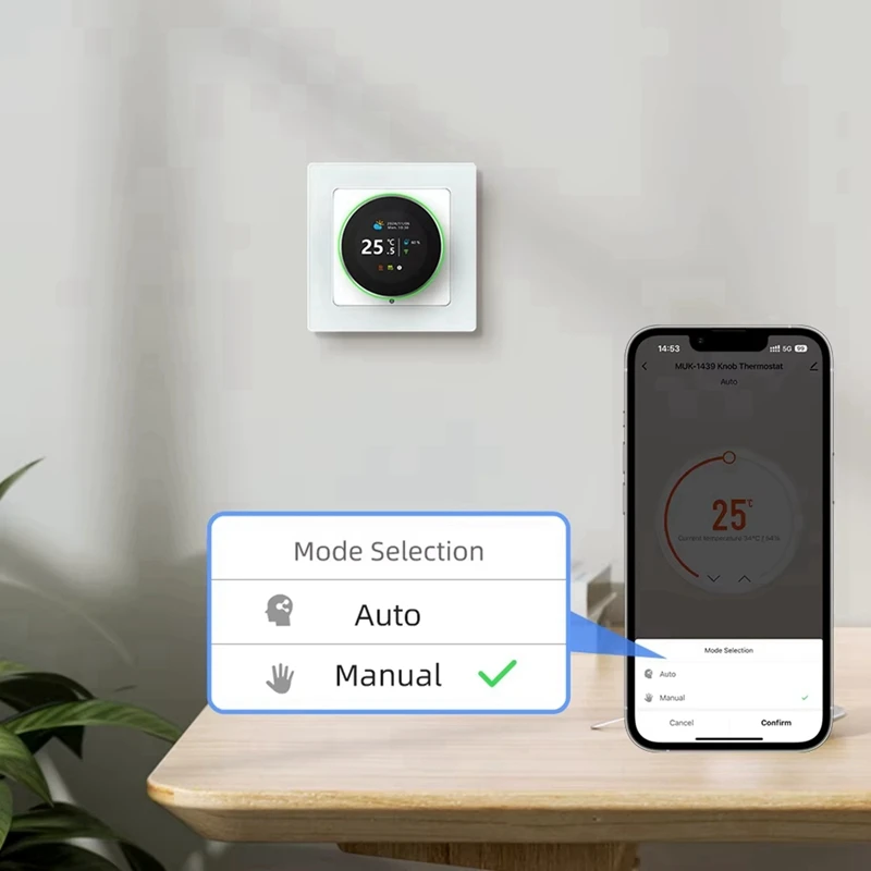 Tuya Wifi مقبض ذكي ترموستات المياه الغاز المرجل التدفئة الكهربائية متحكم في درجة الحرارة للمياه/الغاز المرجل 3A