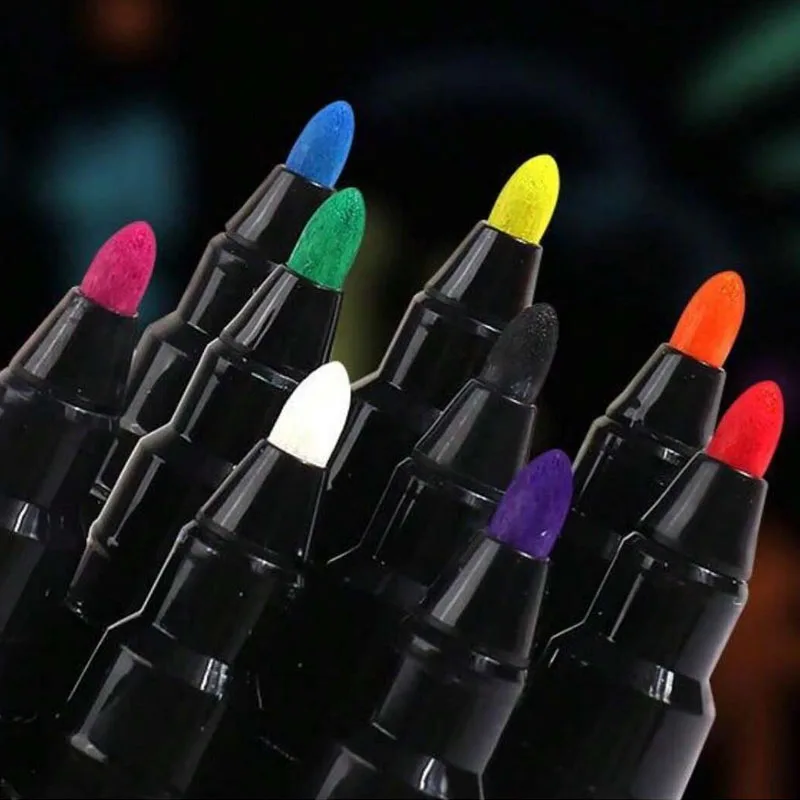 Led Dust-Free Liquid Chalk 9-Color Glowing Light Board Pen, Erasable Children's Doodling Office Teaching Whiteboard Pen