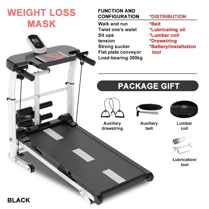 Multi-function Mini Foldable Treadmill, Silent Running Mechanical Treadmill, Fitness Equipment, Home Use, Hot Sale