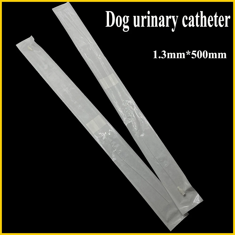 Dog Canine Catheter Urination Rigid Single-lumen Close End Unblock Relieve Urethral obstruction Plastic Pet Clinic Supplies