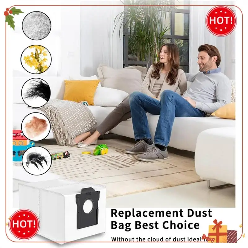 أكياس مكنسة ABLE لـ Dreame X40 Ultra/X30 Ultra/L40 Ultra/L10s Pro Ultra/L10s Ultra Gen2 حقيبة بديلة للروبوت