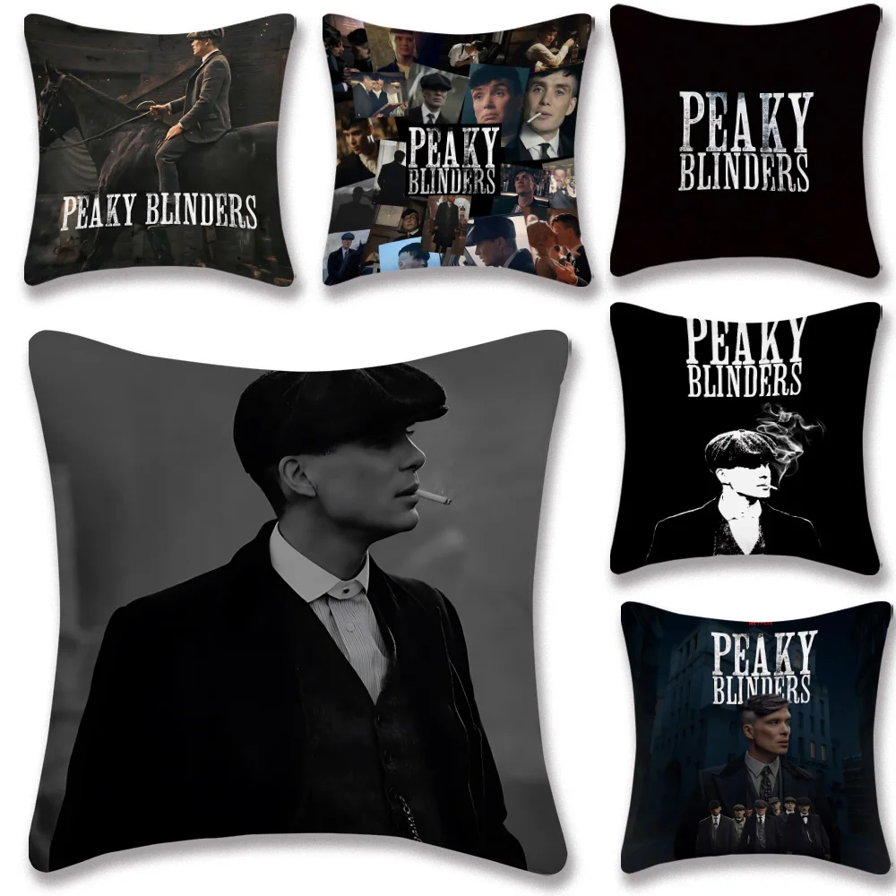 TV Series Pillow Covers Cartoon Sofa Decorative Home Double-sided Printing Short Plush Cute Cushion P-Peaky B-Blinders Cover