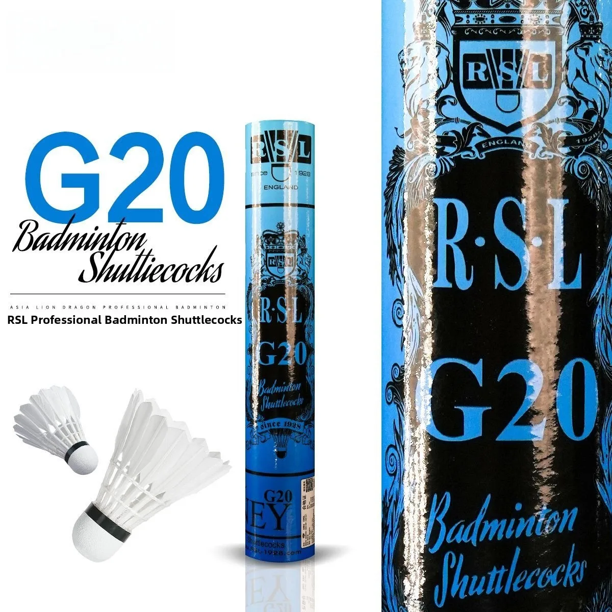 volano-da-badminton-professionale-rsl-g20-piume-d'oca-rotonde-volo-stabile-e-durevole-per-competizioni-legno-di-alta-qualita