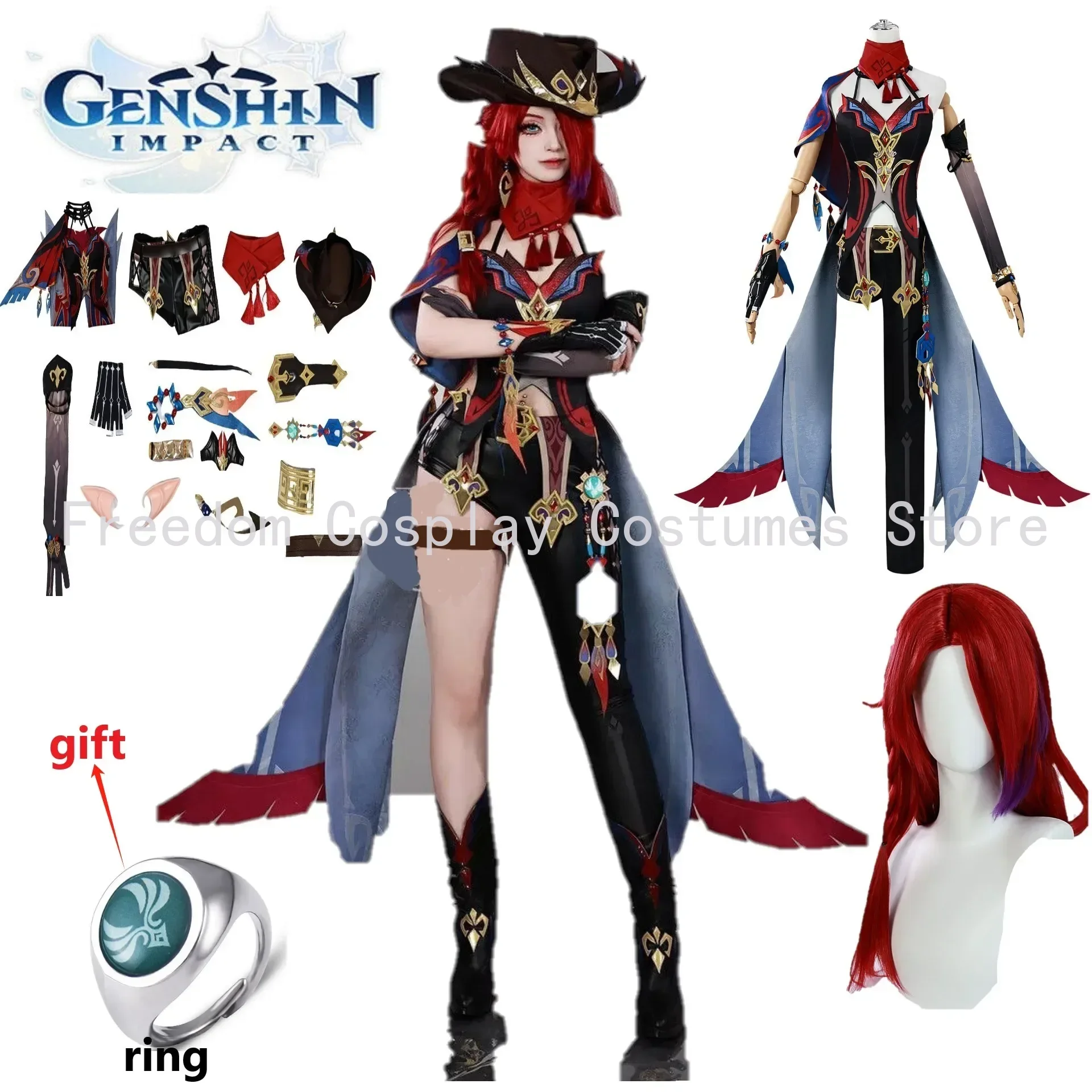 

Chasca Cosplay Costume Genshin Impact Chasca Cosplay Full Set Outfis Role Playing Suit Chasca Cosplay Wig Halloween Fancy Party