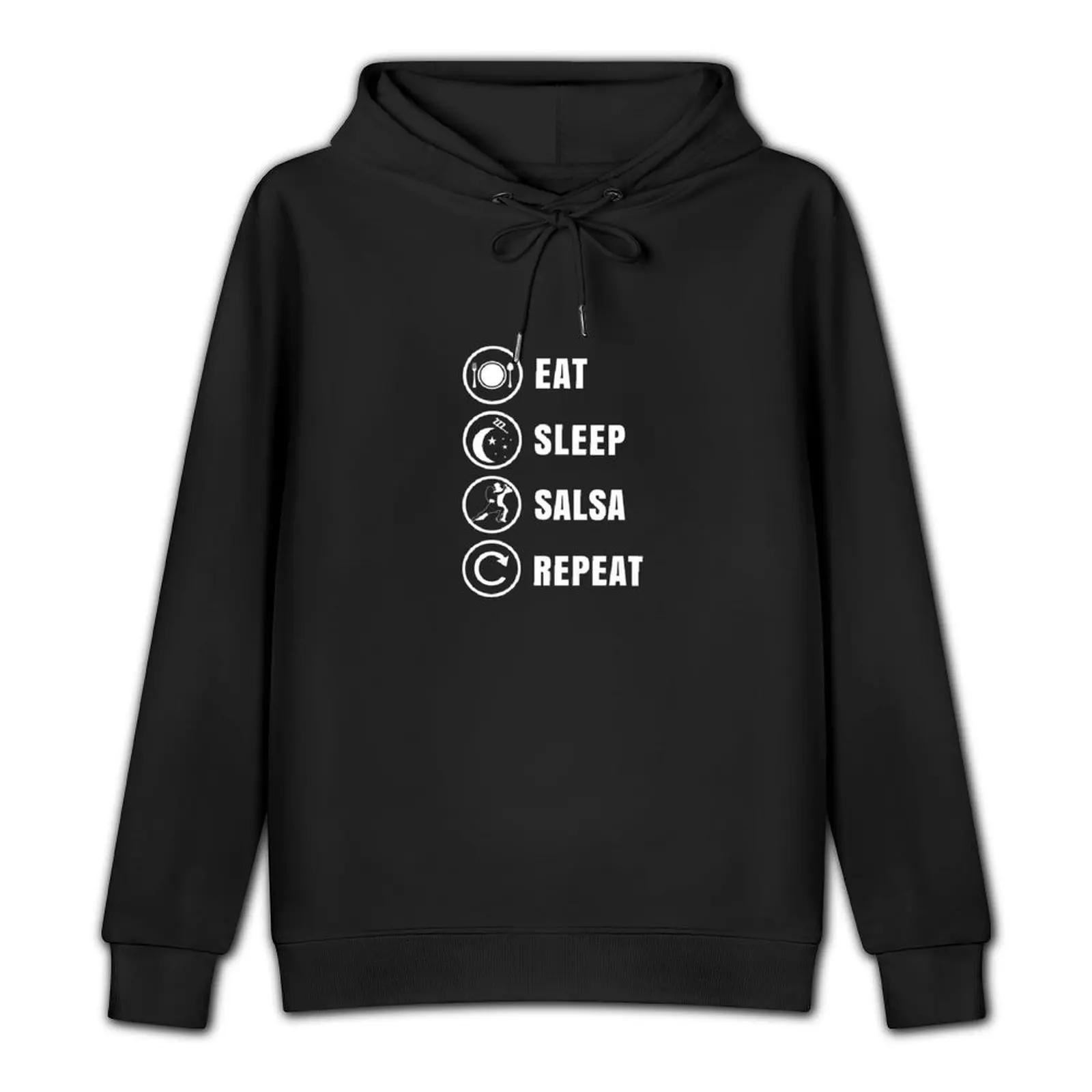 Eat Sleep Salsa Repeat Pullover Hoodie fashion men mens clothes men's coat clothes for men men's hoodie sweatshirt