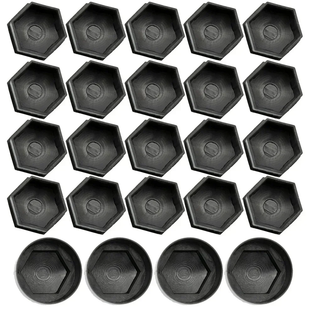 24Pcs/Set Wheel Tire Cap Nut Bolt Head Cover Cap Protective Cap 17mm Nut Bolt 23mm Locking Cap With Removal Tool