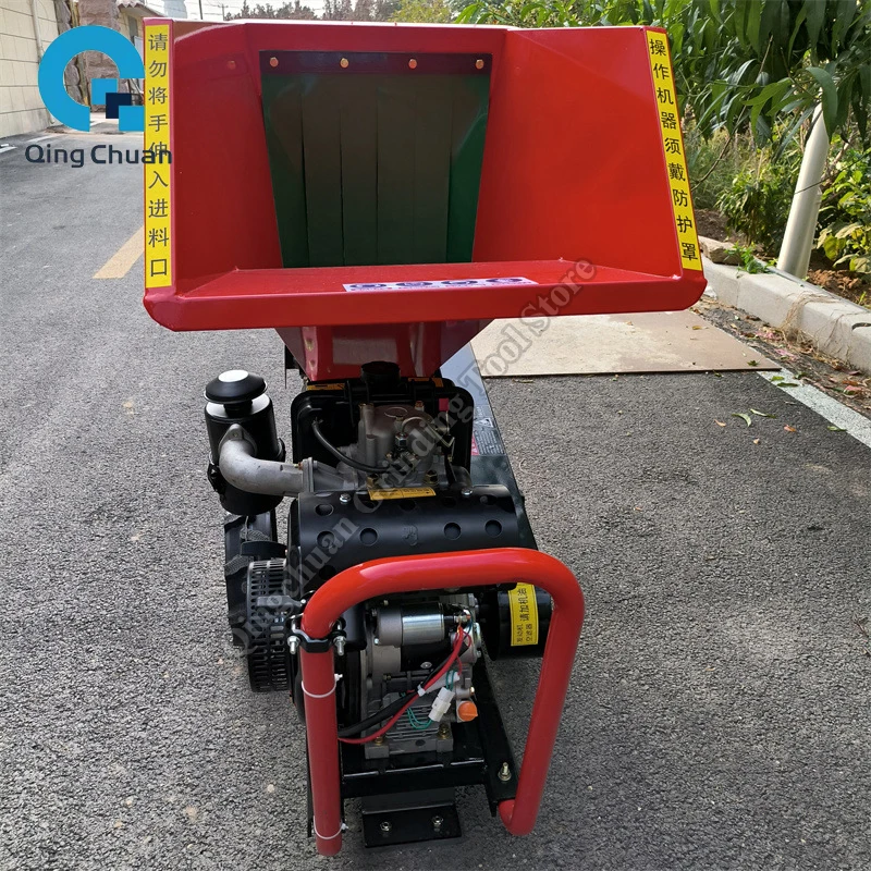 Small Branch Crusher Vineyard Agricultural Branch Crusher Portable Mobile Tree Branch Crusher