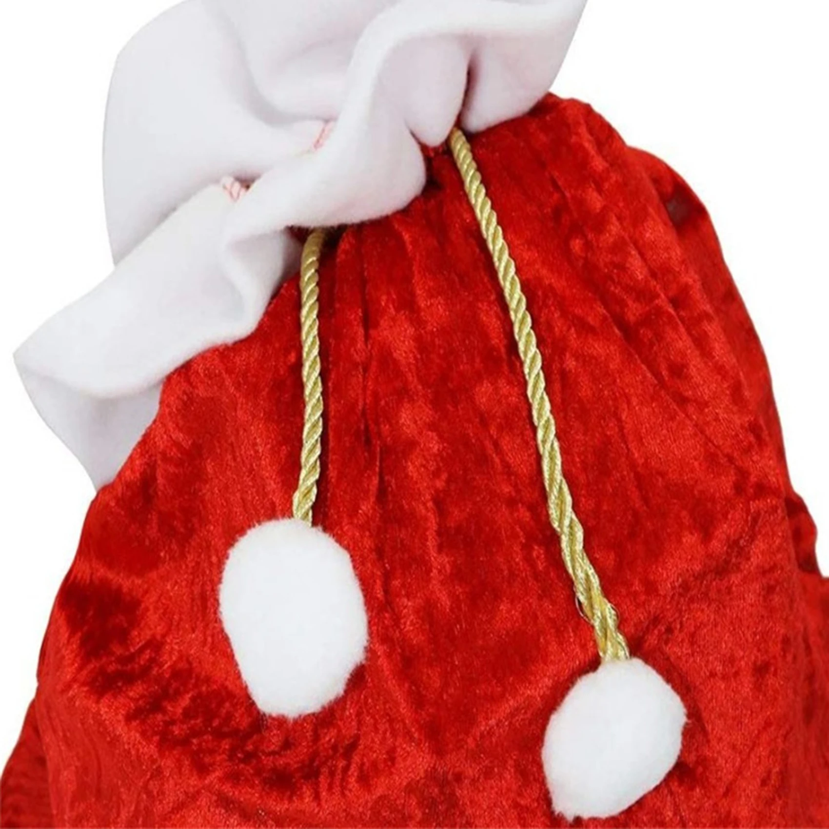 Christmas Bags Santa Claus Gift Bag Velvet/canvas Santa Drawstring Bag Christmas Classic Large Capacity Sack Candy Bag