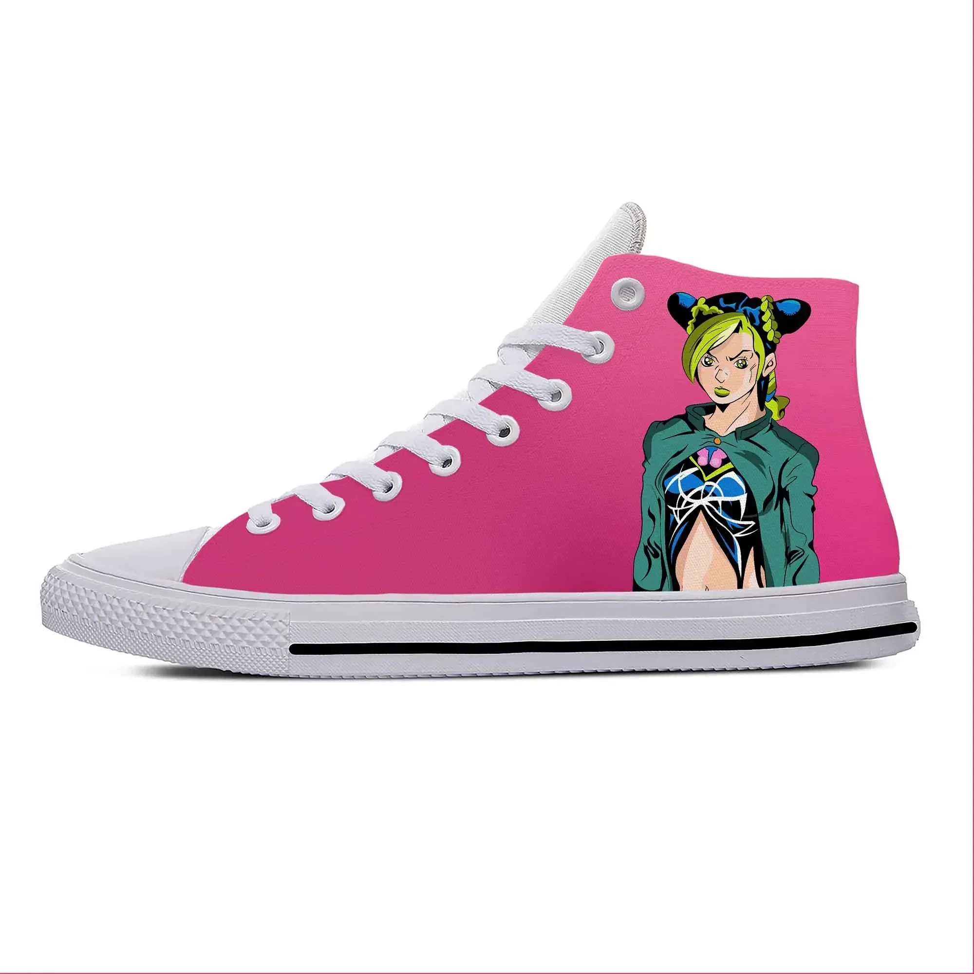 

Повседневная тканевая обувь в стиле аниме Jojo Bizarre Adventure Cujoh Jolyne, легкие дышащие кроссовки с 3D принтом для мужчин и женщин