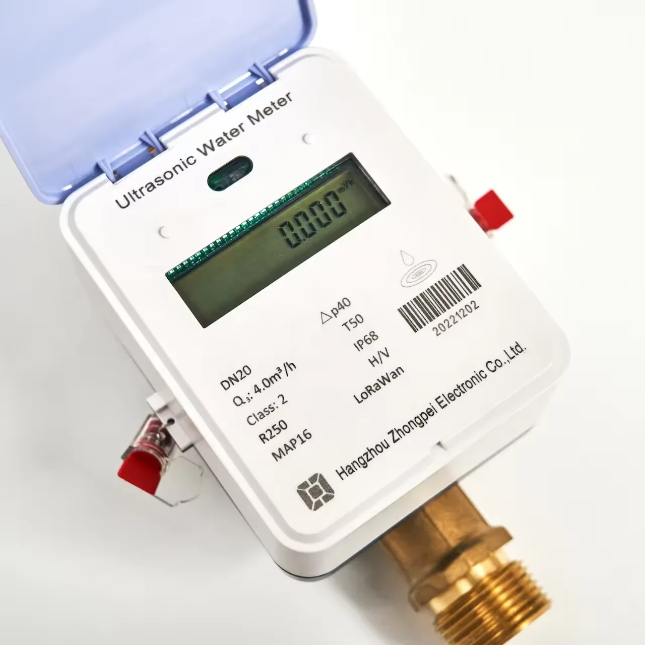 Water Flowmeter NB-IOT Smart Lorawan Sensor Ultrasonic Water Meter Remote Reading