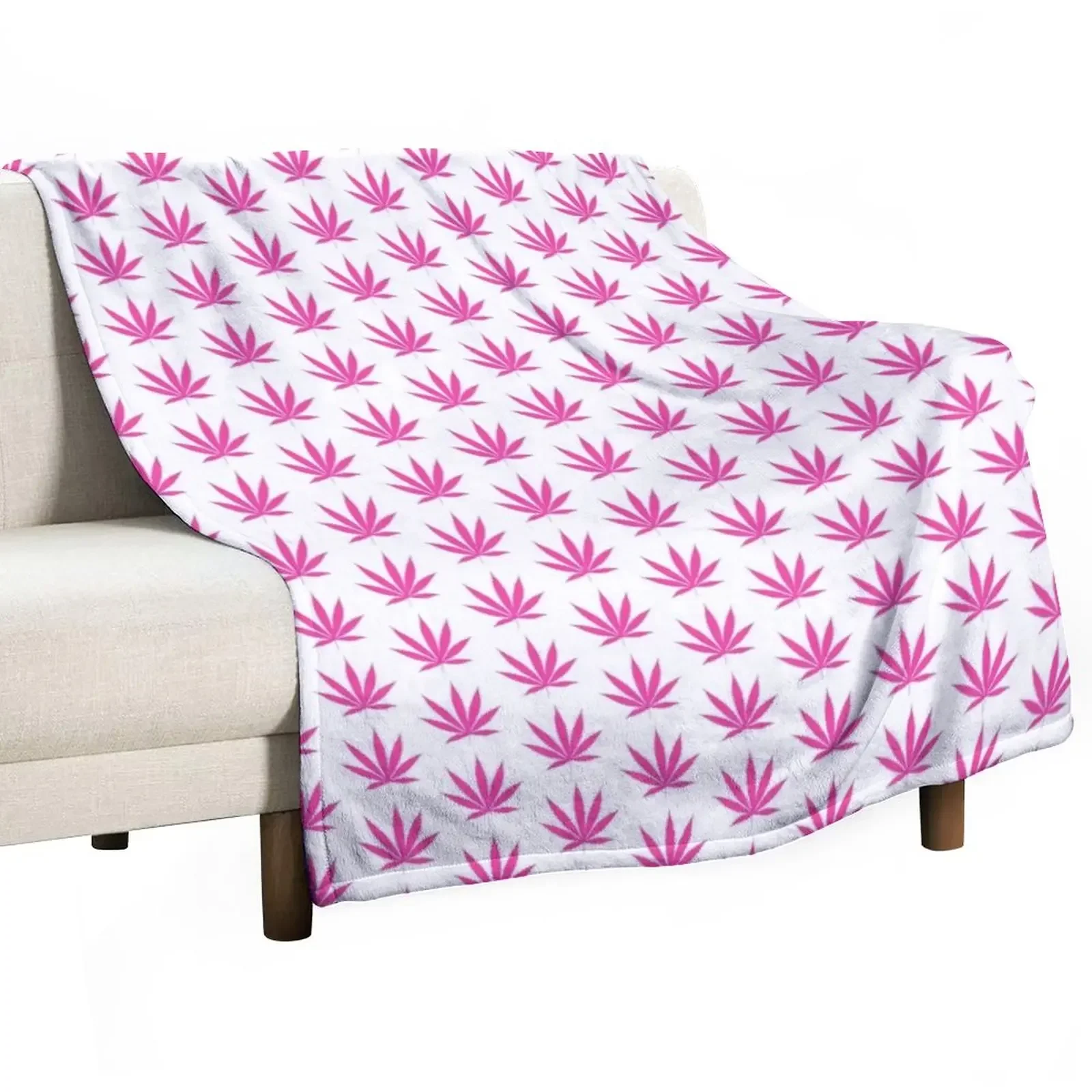 pink weed Throw Blanket Custom Luxury Brand Decorative Beds Designers Blankets