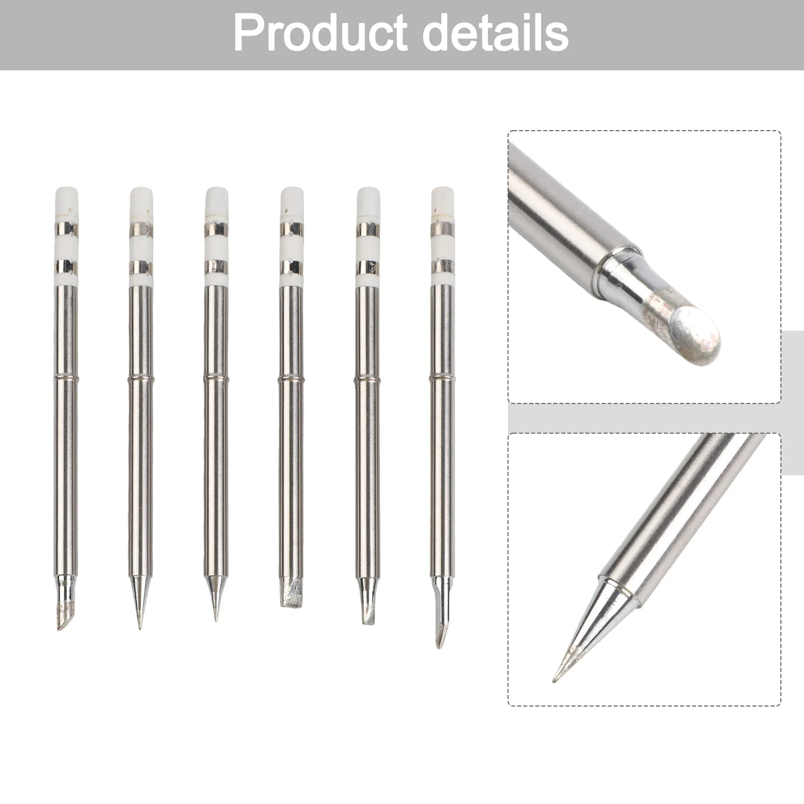 

Набор универсальных паяльных насадок из нержавеющей стали с быстрым нагревом, цвет серебристый, для DIY пайки