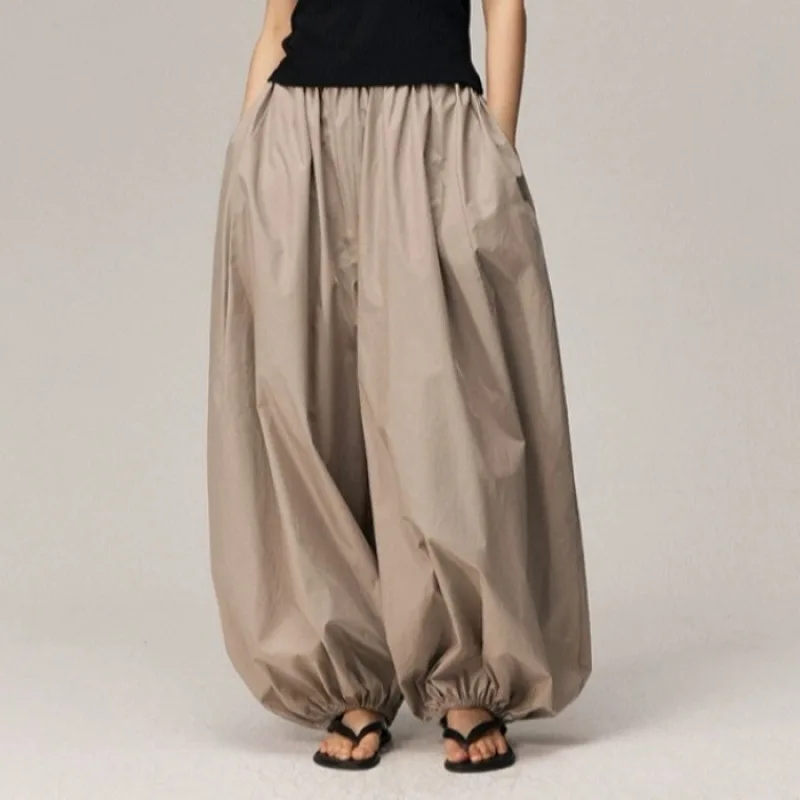 

Pant Women Bloomers Vintage Long Pants High Waist Straight Trousers Y2k Streetwear Elegant Splice Work Casual Loose 2026 Spring