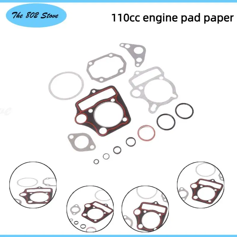 

Premium 110cc Horizontal Engine Gasket Kit - Cylinder Piston Seals for Zongshen Kayo Dirt Pit Bikes & ATVs