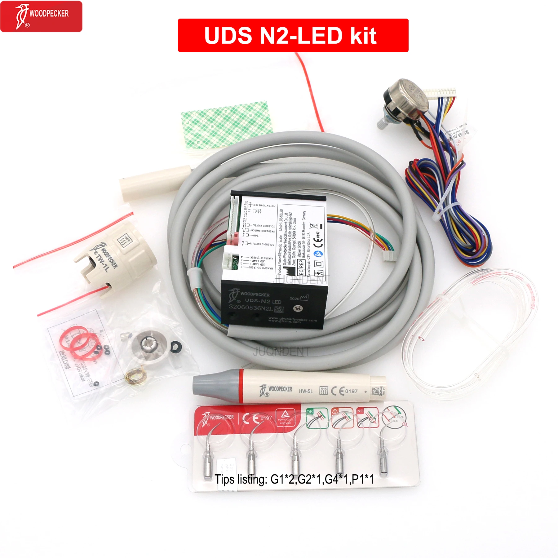 Woodpecker DTE Dental Ultrasonic Scaler Build-In UDS N2/N3/V2/V3-LED Piezo Scaler Used For Tooth Cleaning Dentistry Products