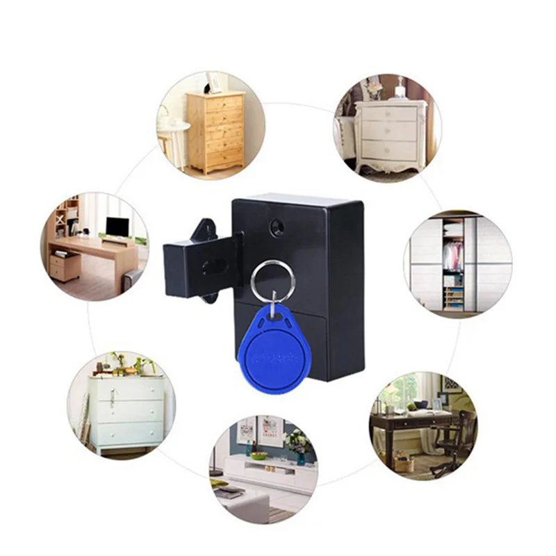 Digital Cabinet Intelligent Electronic Locks Invisible Sensor Lock EMID IC Card Drawer for Wardrobe Furniture Hardware B-Elect