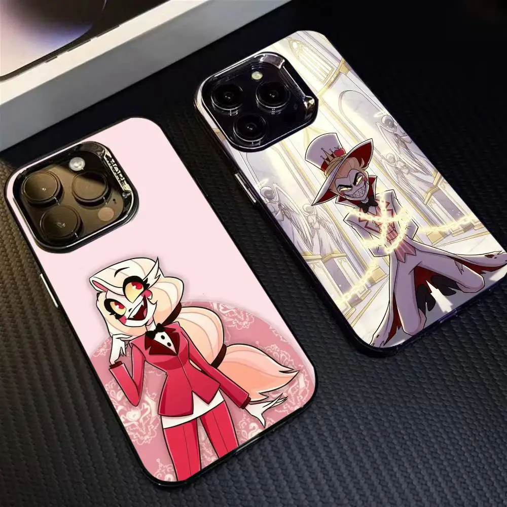 

H-Hazbin H-Hotel Phone Case For iPhone 16 17 15 14 12 13 Pro Max Black Color Shockproof Cover