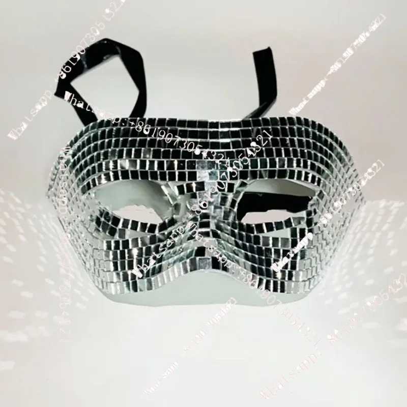 

Ball Glitter Face Mask Disco Mirror Mask Halloween Mask