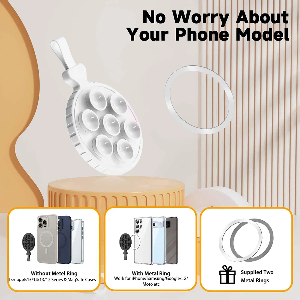 Magnetische Saugnapf Telefon halterung Silikon Freis prec heinrich tung Spiegel Dusche Telefon halter Saug Telefon hülle für Android iPhone 15 14 13