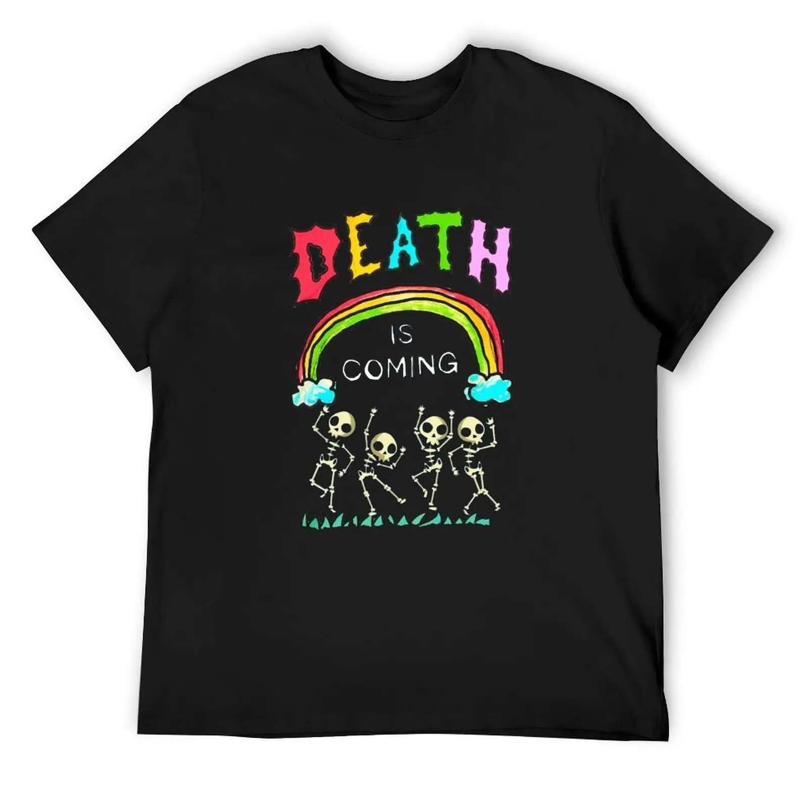 

Death Is Comming T-Shirt blue archive heavyweights boys whites t shirts for men cotton