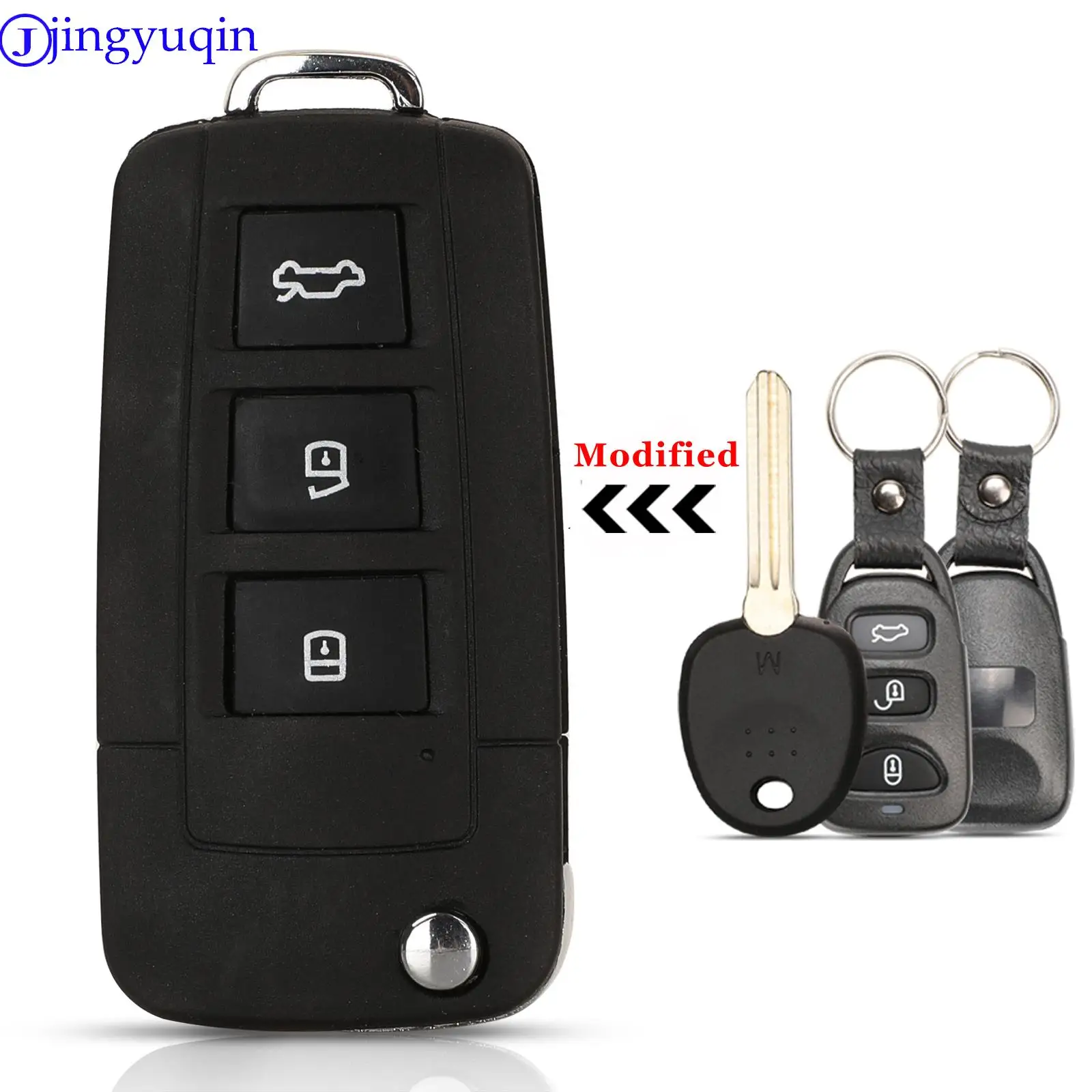 jingyuqin 3 Buttons Modified Flip Car Key Shell For Hyundai H1 Bus I10 Avante Elantra HD Touring Yuedong For kia Carens Sedona