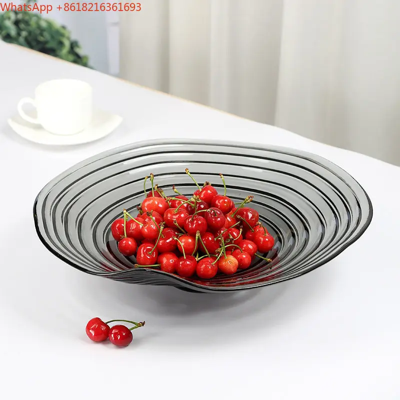 2026 Limited Offer Handmade Glass Creative Fruit Plate Light Luxury Dining Table Decoration Ornament Designer Living Room Cof