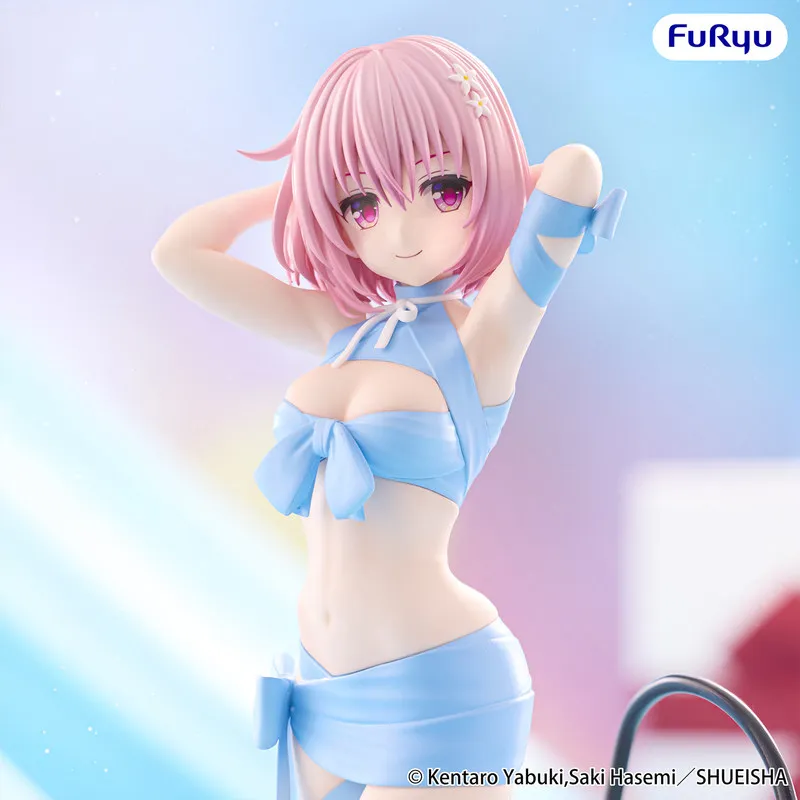 Genuine  Furyu To Love-Ru Darkness Bicute Ribbons Golden Darkness Momo Belia Deviluke 26cm Anime Action Figures Model