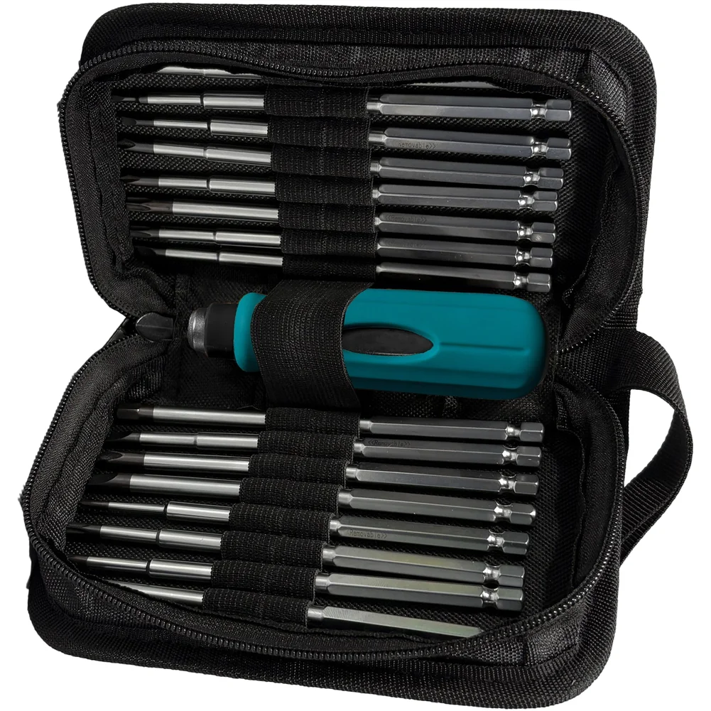 16PCS Spring Steel Screwdriver Set With Interchangeable Bits Anti Slip Handle For Home Repair Alloy Steel Hand Tools Kit