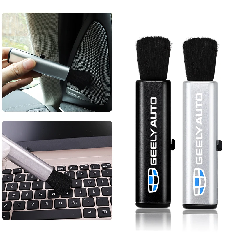 1PCS Car Interior Cleaning Brush Retractable Outlet Dusting Small Brush For Geely Atlas SUV Boyue Borui Coolray Emgrand NL3 EX7