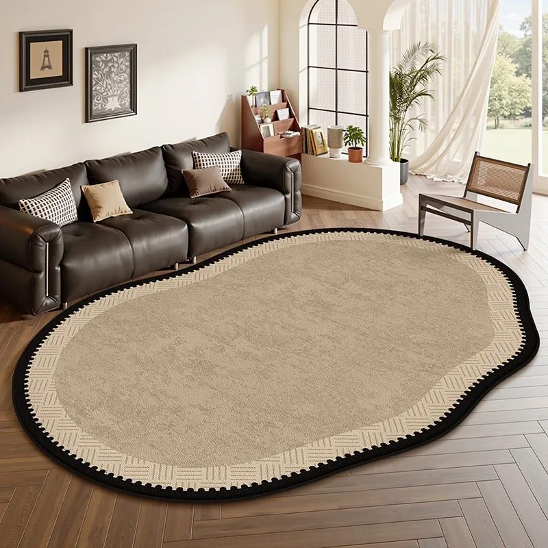Retro Irregular Living Room Carpet Sofa Coffee Table Floor Mat Washable Easy Clean Soft Rug Home Decoration Cloakroom Mats Tapis