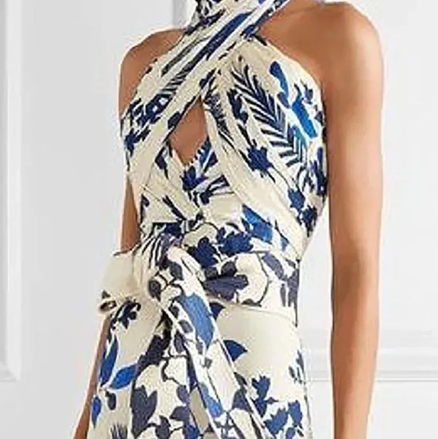 Robe Boho imprimée pour femmes, nouvelle mode d'été, Streetwear, tendance, haute qualité, col licou, sans manches, robes élégantes