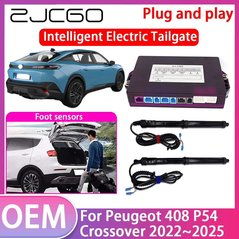 

ZJCGO Electric Tailgate Lift Drive Trunk Opening Tail Gate Lift Soft Close For Peugeot 408 P54 Crossover 2022 2023 2024 2025