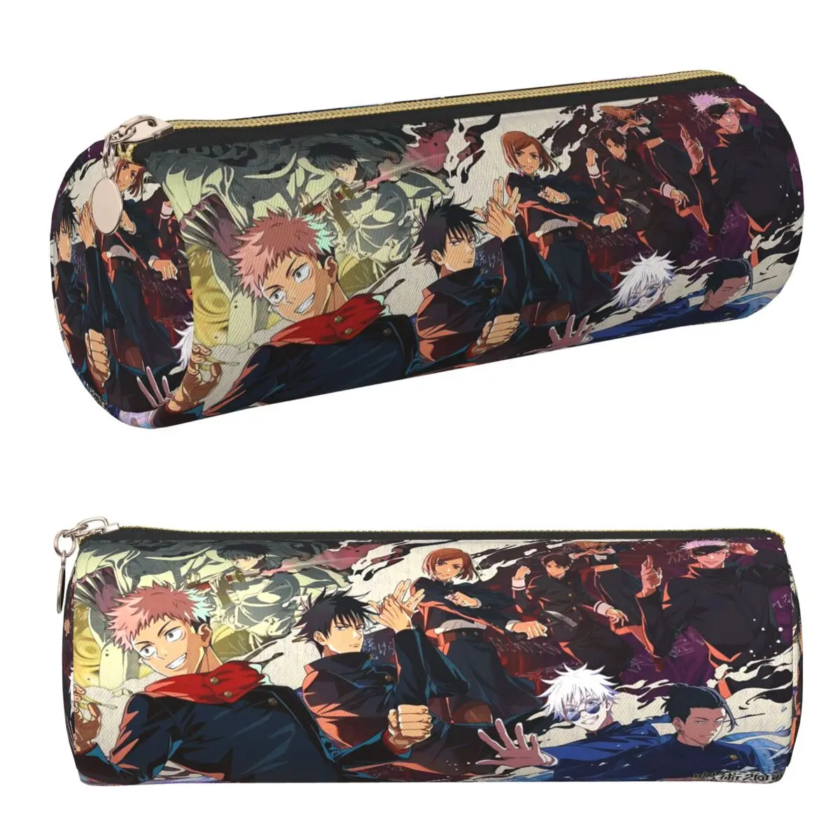 Jujutsu Kaisen Anime Satoru Yuuji Nobara Megumi Sukuna Federmäppchen, Stiftetui, zylindrische Stiftbox, Bleistiftbeutel für Schüler und Schule