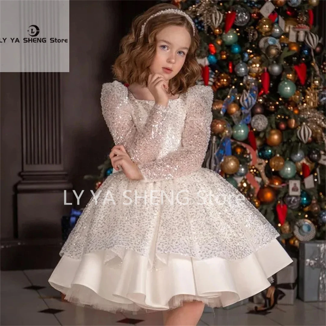 Flower Girl Dresses for Wedding 2020 Lace Girls Pageant Gown Kids First Communion Princess Dresses