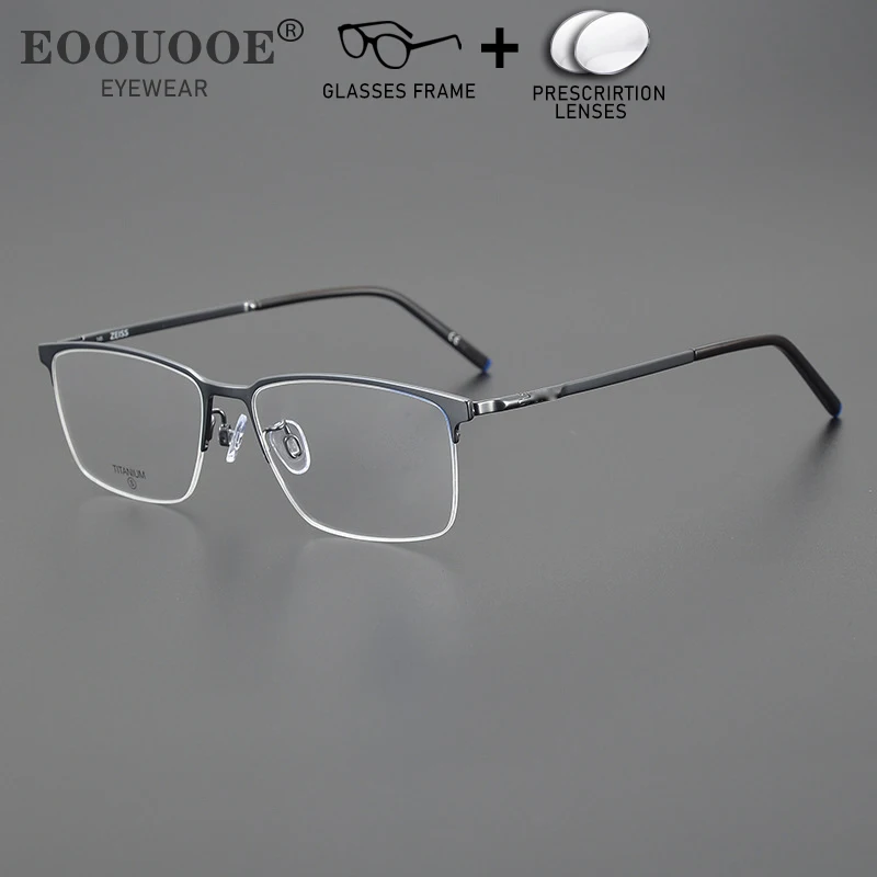 

High-Quality Pure Titanium Men Prescription Glasses Eyewear Customized Lenses Progressive Correct Myopia Optical Eyeglasses