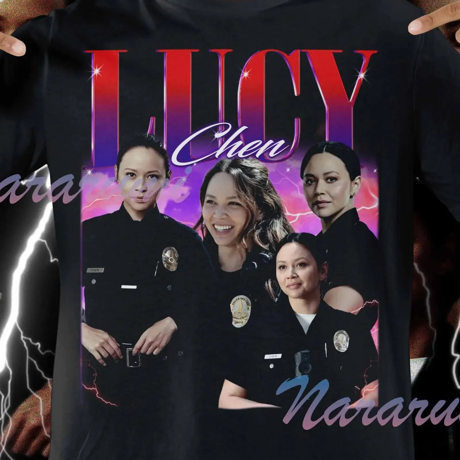Vintage Lucy Chen Bootleg T Shirt The Rookie TV Show Fan Merch Casual SweaT vintage Washed Soft Stretched Stylish