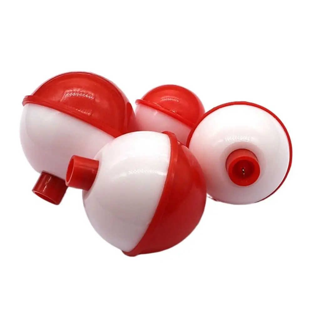 10PCS Eva Snap-on Fishing Floats Fishing Accessories ABS Red And White Fishing Float Hard Button Fishing Bobbers Fishing Floats