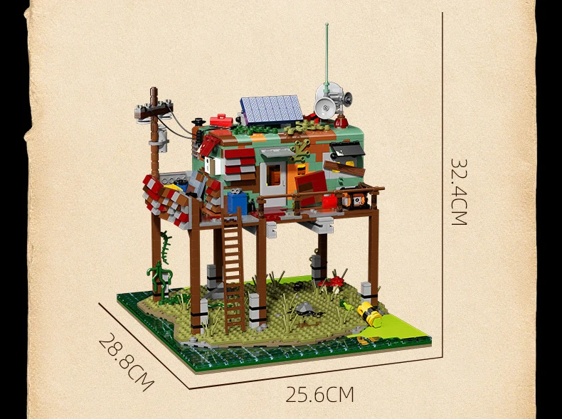 Kreativer Klassischer Filmszenen-Baustein: Weltuntergang-Kontaktstation, Konstruktionsbaustein, Lehrreiches Spielzeug mit Licht als Geschenk – Detail 8