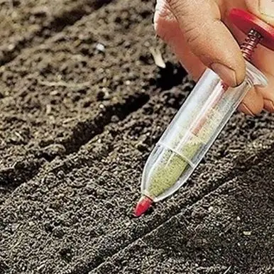 

1pcs Handheld Seed Dispenser, Mini Manual Seeder Tool For Garden Planting, Flower Pot & Garden Bed Essential Gardening Supplies