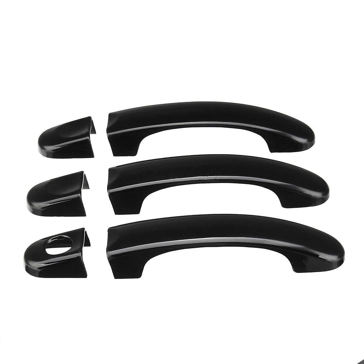 Carbon Fiber/Gloss Black Outside Exterior Door Handle Cover Set For VW Transporter T5 T6 Caddy 2003 - 2015 Car Accessories