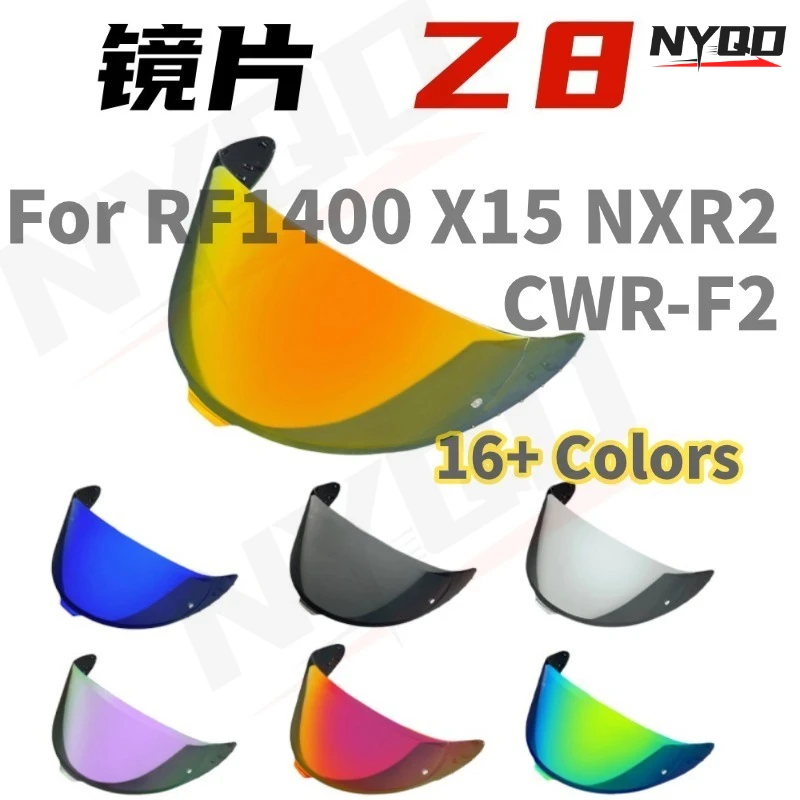 

Visors For Z8 RF1400 X15 NXR2 CWR-F2 Helmet Lens Electroplated Mirror Anti-UV Windshield Motorcycle Full Face Helmet Accessories