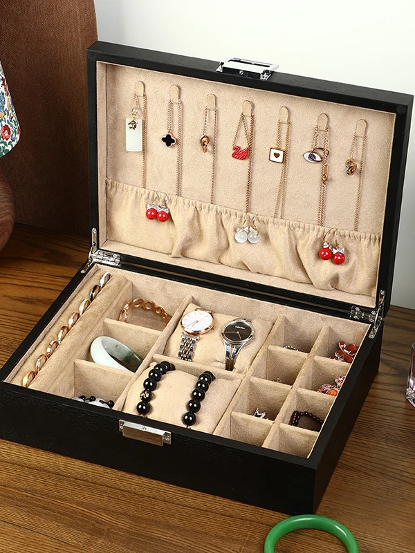 large-capacity-single-layer-jewelry-storage-box-with-lock-buckle-nordic-style-pure-color-wooden-handmade-organizer-for-bedroom